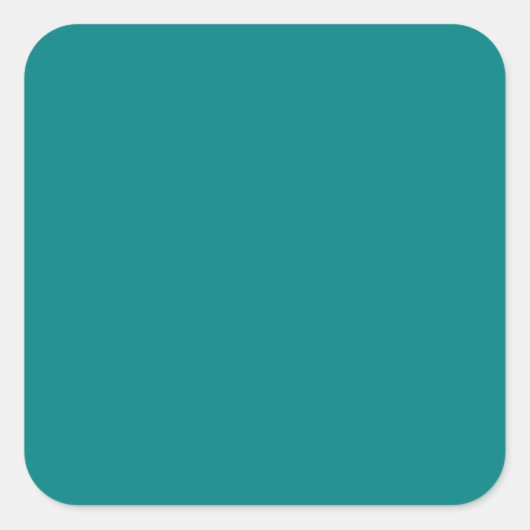 Blauwgroen groot vierkante sticker (Voorkant)