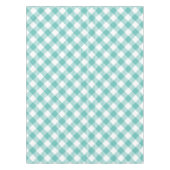 Blauwgroen grootschalig gingham tafelkleed (Voorkant)