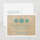 Blauwgroen Grunge D20-desktop Gamer bespaart het B Aankondigingskaart (Voorkant / Achterkant)