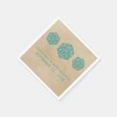 Blauwgroen Grunge D20-desktop Gamer Paper Napkins Servetten (Hoek)