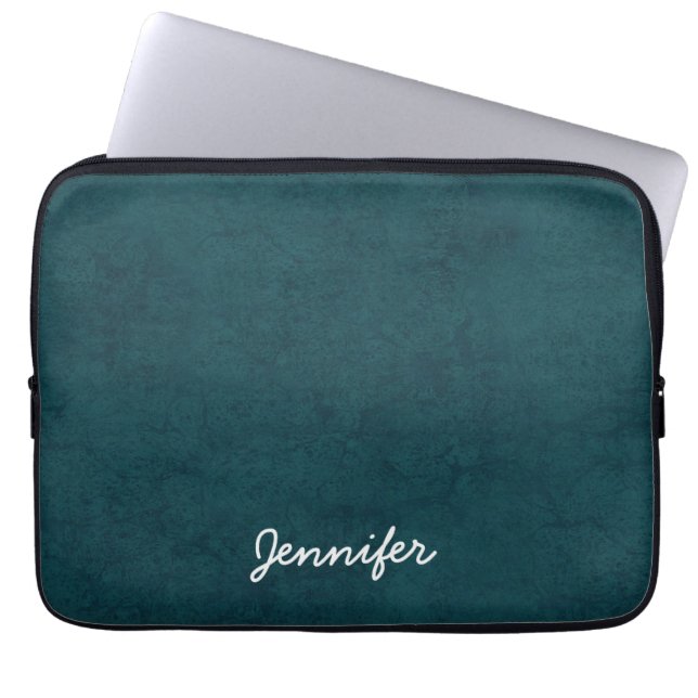 Blauwgroen Grunge Damask - Sleeve Cadeaubon (Voorkant)