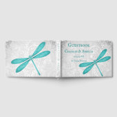 Blauwgroen Guestbook voor het trekken van een ridd Gastenboek (Volledig)