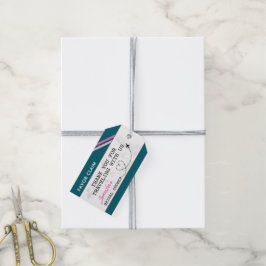 Blauwgroen gunst Claim Vrijgezellenfeest Cadeaulabel