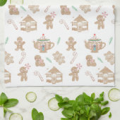 Blauwgroen handdoek voor kerstbrood (Gevouwen)