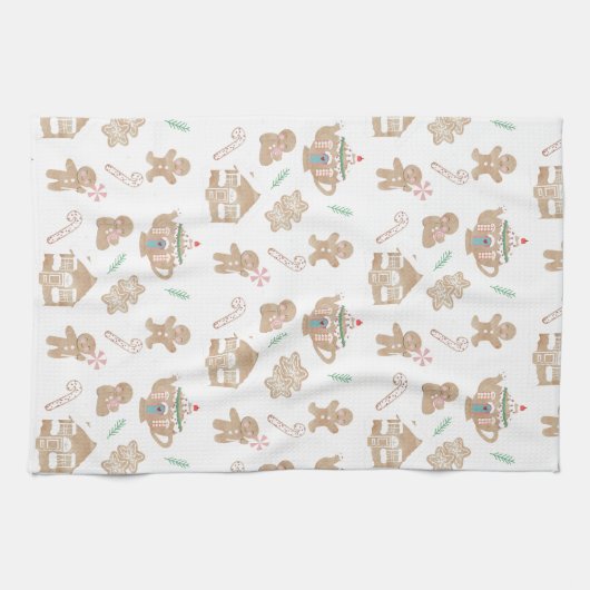 Blauwgroen handdoek voor kerstbrood (Horizontaal)