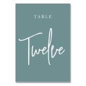 Blauwgroen handmatige scripts met scripts TWELVE Kaart (Voorkant)