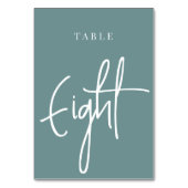 Blauwgroen handmatige scripttabel ACHT Kaart (Voorkant)