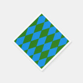 Blauwgroen Harlekijn Geruit Ontwerp Servet (Hoek)