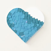Blauwgroen hart draak wit notitieboek (Achterkant)