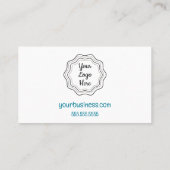 Blauwgroen hart Garland Korting Kaart (Achterkant)