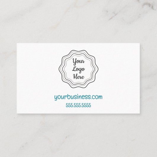 Blauwgroen hart Garland Korting Kaart (Achterkant)