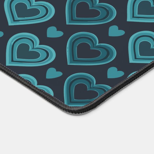 Blauwgroen harten bureaumat (Hoek)