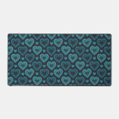 Blauwgroen harten bureaumat (Voorkant)