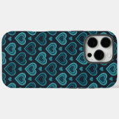 Blauwgroen harten Case-Mate iPhone case (Achterkant (horizontaal))