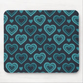 Blauwgroen harten muismat (Voorkant)