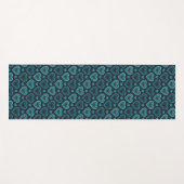 Blauwgroen harten yogamat (Voorkant (horizontaal))