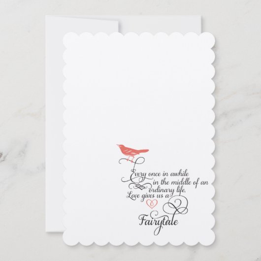  Blauwgroen hartkunst en koraaluitnodiging Kaart (Achterkant)