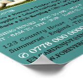 Blauwgroen hek, tuincentrum, tuinbouwkundige poster (Hoek)