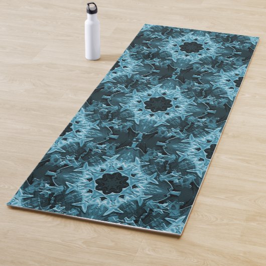 Blauwgroen hek..... yogamat (In situ)