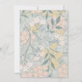 Blauwgroen Herfst Waterverf Floral bruiloft uitnod Kaart (Achterkant)