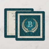 Blauwgroen hernieuwing van de huwelijksvogel kaart (Voorkant / Achterkant)