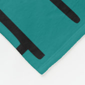 Blauwgroen hexagon deco fleece deken (Hoek)