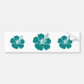 Blauwgroen hibiscus-bloem bumpersticker (Voorkant)