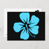 Blauwgroen Hibiscus Briefkaart (Voorkant / Achterkant)