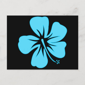 Blauwgroen Hibiscus Briefkaart