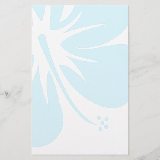 Blauwgroen Hibiscus Briefpapier (Voorkant)