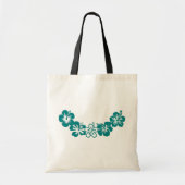 Blauwgroen Hibiscus Lei Hawaii Souvenirs Tote Bag (Voorkant)