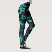 Blauwgroen Highlights Camo Leggings (Rechts)