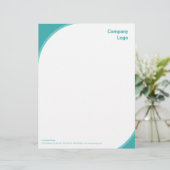 Blauwgroen hoekbriefhoofd briefhoofd (Staand voorkant)