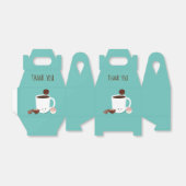 Blauwgroen Hot Chocolade Bomb Party Bedankdoosjes (Uitgevouwen)