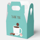 Blauwgroen Hot Chocolade Bomb Party Bedankdoosjes (Geopend)