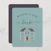 Blauwgroen huis Wij hebben een nieuwe aankondiging (Voorkant / Achterkant)