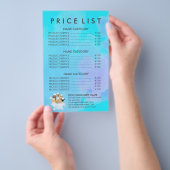 Blauwgroen Huisdier Grooming Zittende Hond Kat Spa Flyer (Hand)