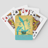  Blauwgroen Hummingbird Wedding Gift-Kaart Speelkaarten (Achterkant)