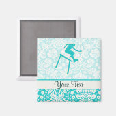 Blauwgroen Hurdler Magneet (Voorkant / Achterkant)