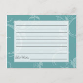  Blauwgroen huwelijksbericht Advieskaart (Achterkant)
