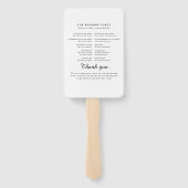 Blauwgroen huwelijksprogramma Hand Fan Handwaaier (Achterkant)