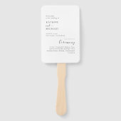 Blauwgroen huwelijksprogramma Hand Fan Handwaaier (Voorkant)