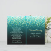 Blauwgroen, huwelijksprogramma met lantaarns (Staand voorkant)