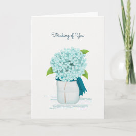 Blauwgroen Hydrangea denken aan jou Kaart