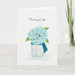 Blauwgroen Hydrangea denken aan jou Kaart