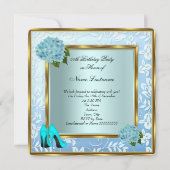  Blauwgroen hydrangeas Floral op hoge hoogte van z Kaart (Achterkant)