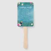 Blauwgroen ID577 van de Tropische bruiloft van de Handwaaier (Achterkant)