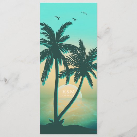 Blauwgroen ID581 van het Tropische Isle Sunrise We Menu (Achterkant)