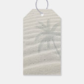 Blauwgroen ID581 van Tropical Isle Sunrise Wedding Cadeaulabel (Achterkant)