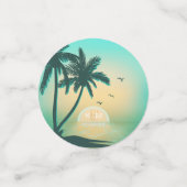 Blauwgroen ID581 van Tropical Isle Sunrise Wedding Confetti (Kleine voorkant)